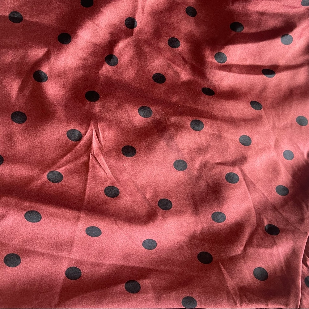 Free People Burgundy Polka Dot Lace-Trim Maxi Dress - Picture 6 of 13